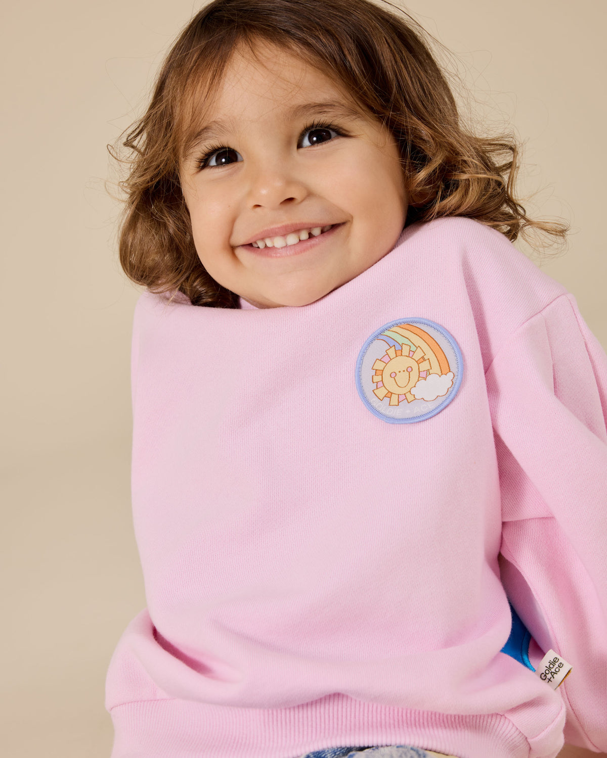 Goldie and Ace Over The Rainbow Puff Sleeve Sweater