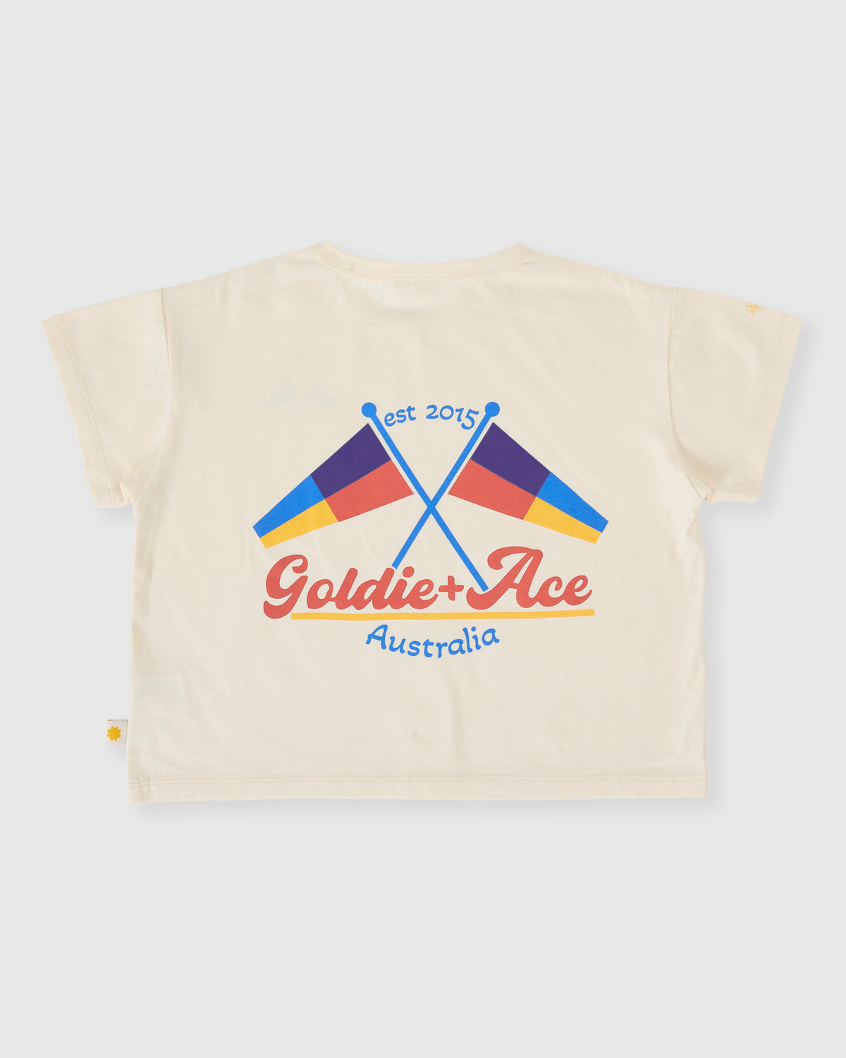 Goldie and Ace Nautical Flag Oversized Tee Cream
