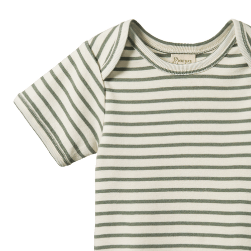 Nature Baby Short Sleeve Bodysuit Nettle Sailor Stripe