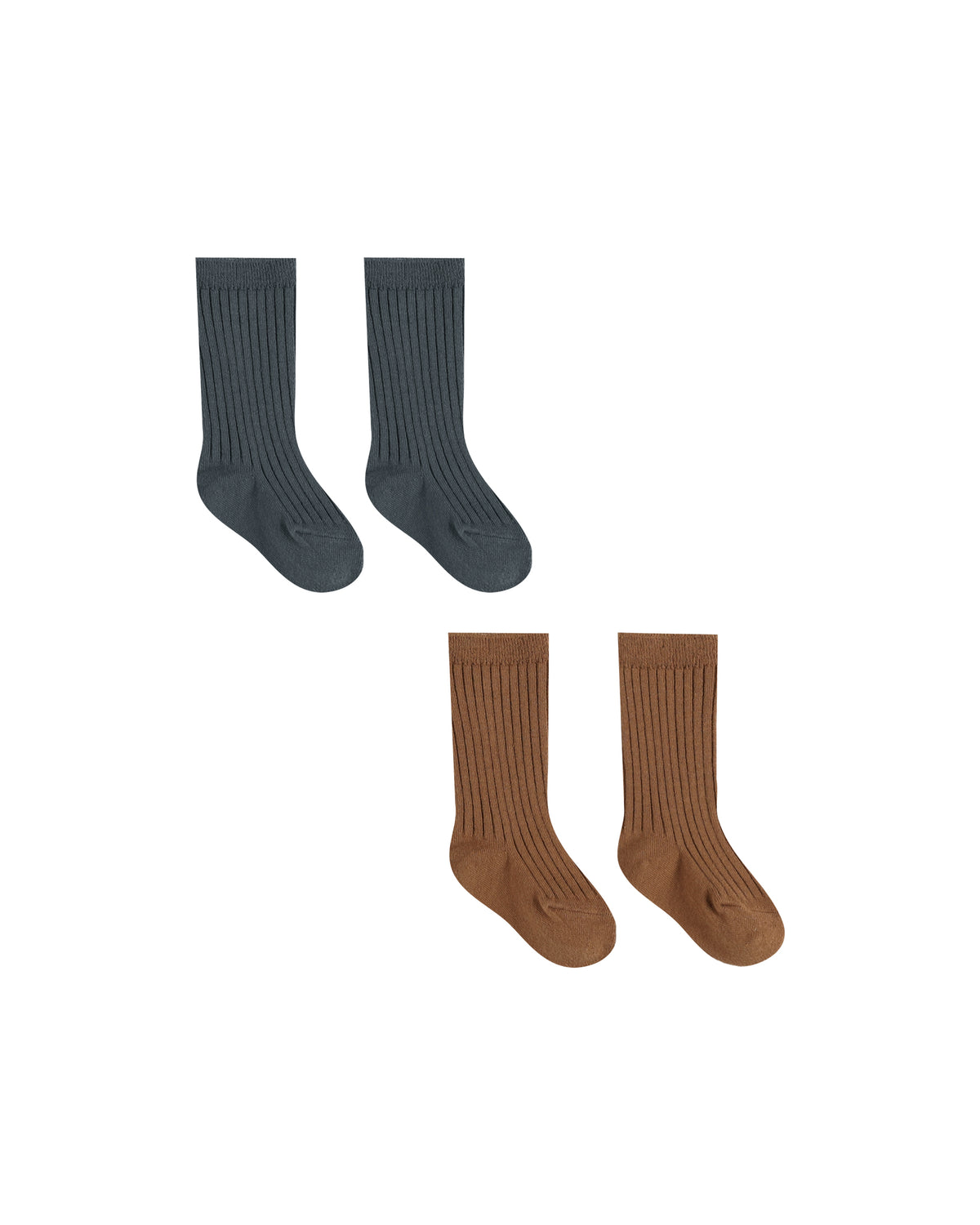 Quincy Mae SOCKS SET INDIGO, CINNAMON