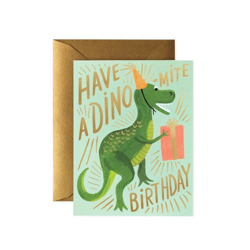 Rifle Paper Co Greeting Card Dino-Mite Birthday