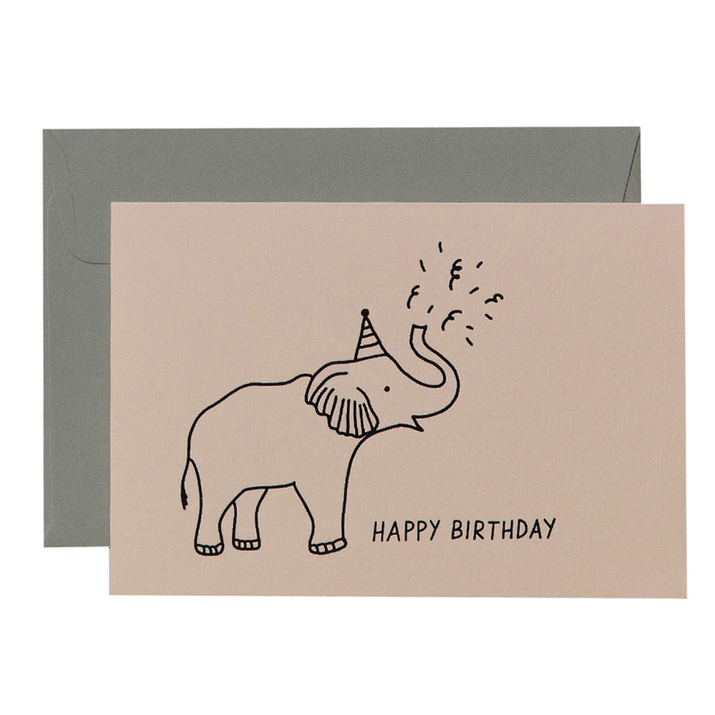 Me and Amber Elephant Birthday Card