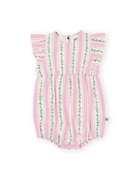 Goldie and Ace Antique Stripe Strawberry Lani Romper