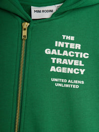 Mini Rodini Travel Agency Onesie Green