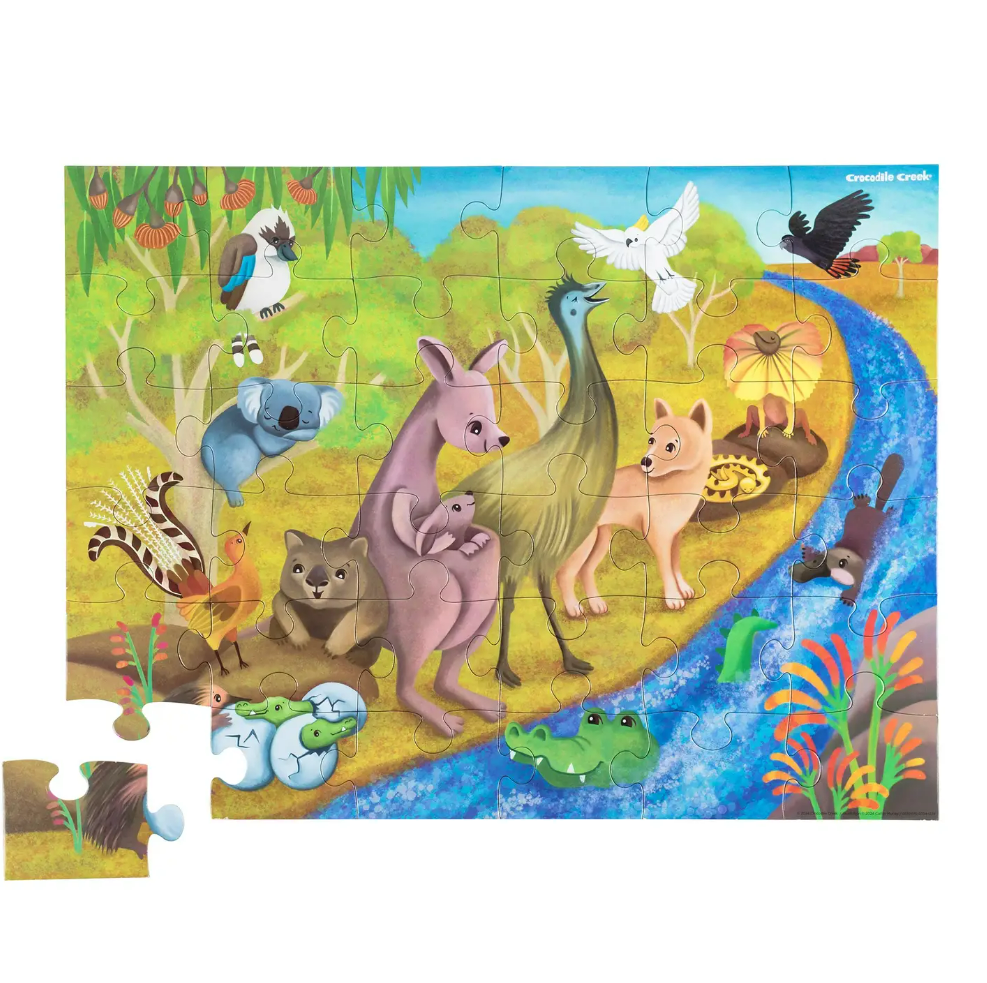 Crocodile Creek Classic Floor Puzzle 36 Pc - Outback Adventures