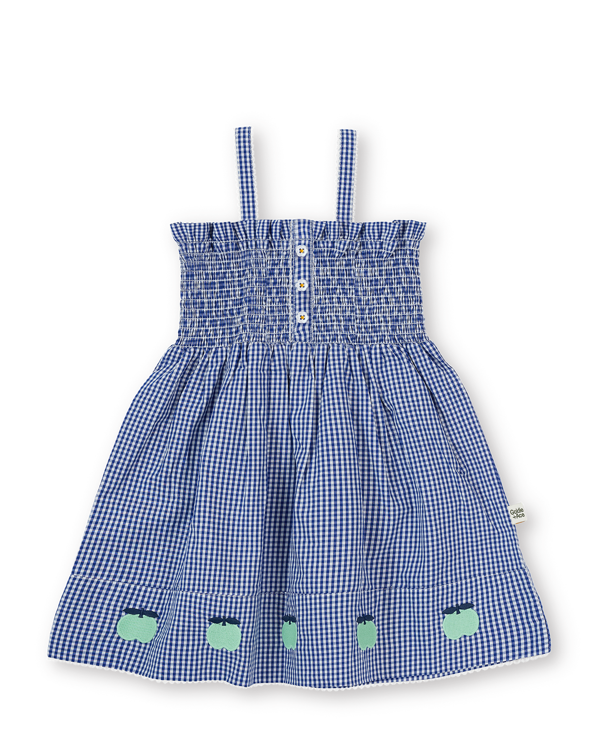Goldie and Ace Shirred Gingham Apple Dress