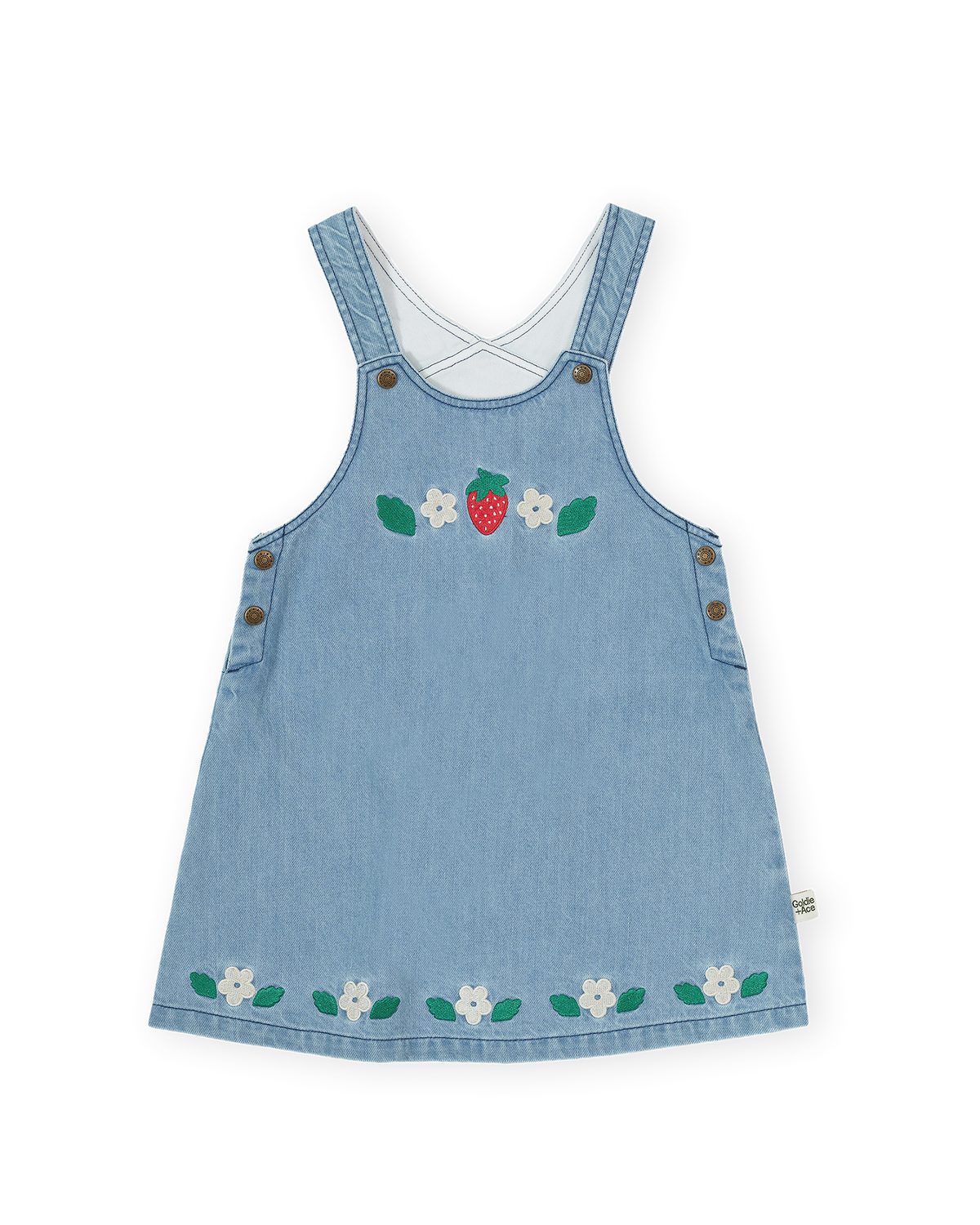 Goldie and Ace Wild Strawberry Pinafore Dress