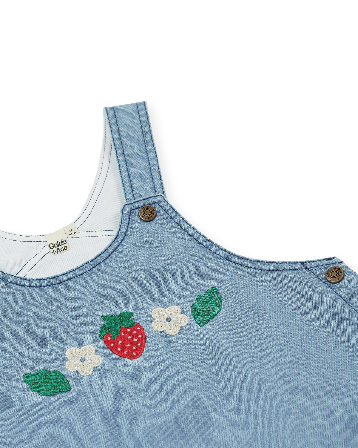 Goldie and Ace Wild Strawberry Pinafore Dress