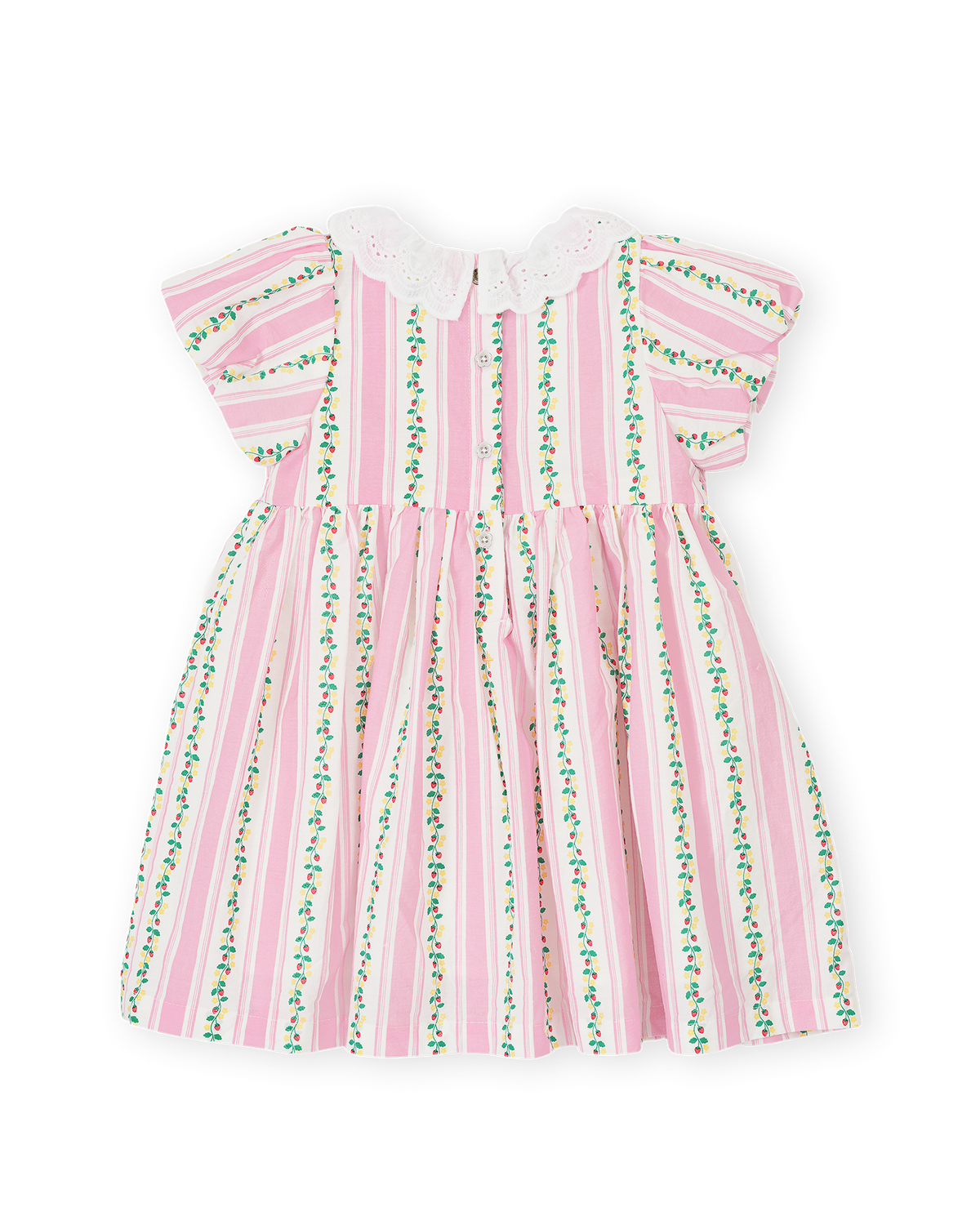 Goldie and Ace Antique Stripe Strawberry Flo Smocked Dress