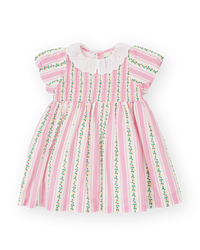 Goldie and Ace Antique Stripe Strawberry Flo Smocked Dress