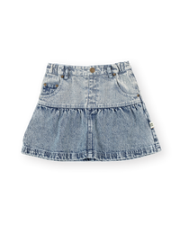 Goldie and Ace Pinstripe Peplum Denim Skirt