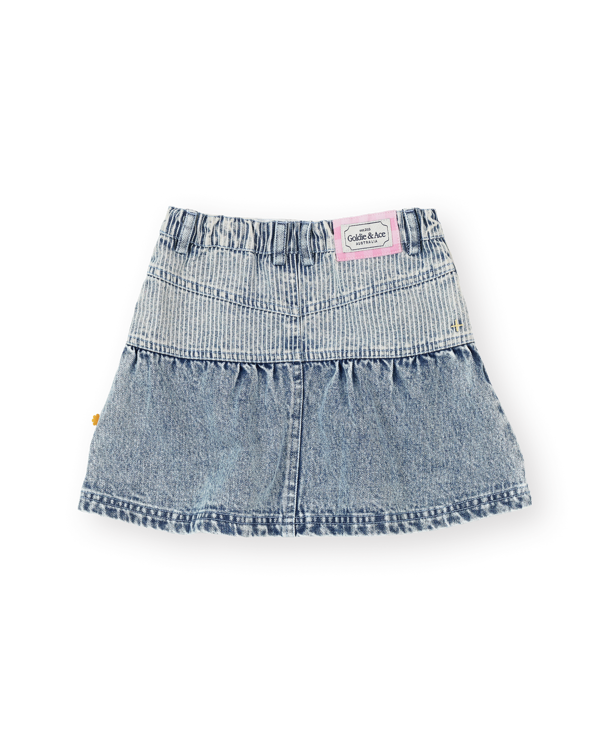 Goldie and Ace Pinstripe Peplum Denim Skirt