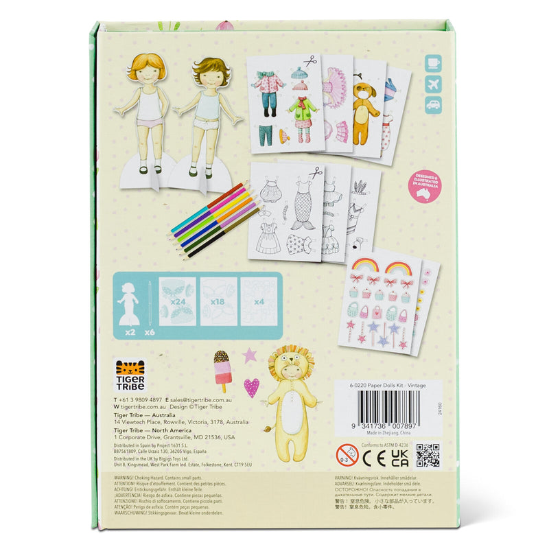 Tiger Tribe Paper Dolls Kit - Vintage