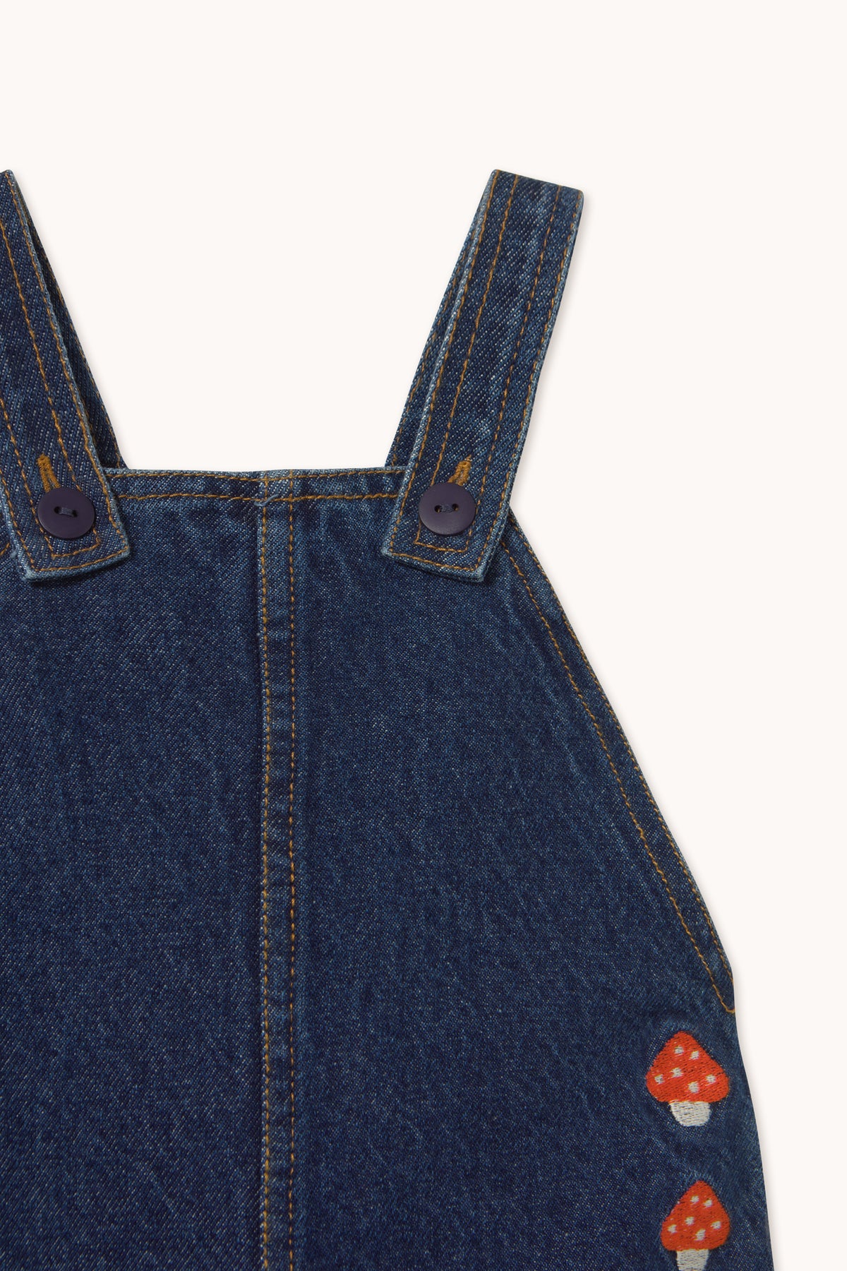 Tiny Cottons MINI MUSHROOMS EMBROIDERED DUNGAREE