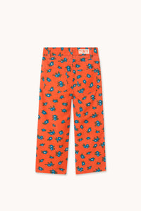 Tiny Cottons BLUE FLOWERS STRAIGHT CORDUROY PANTS summer red