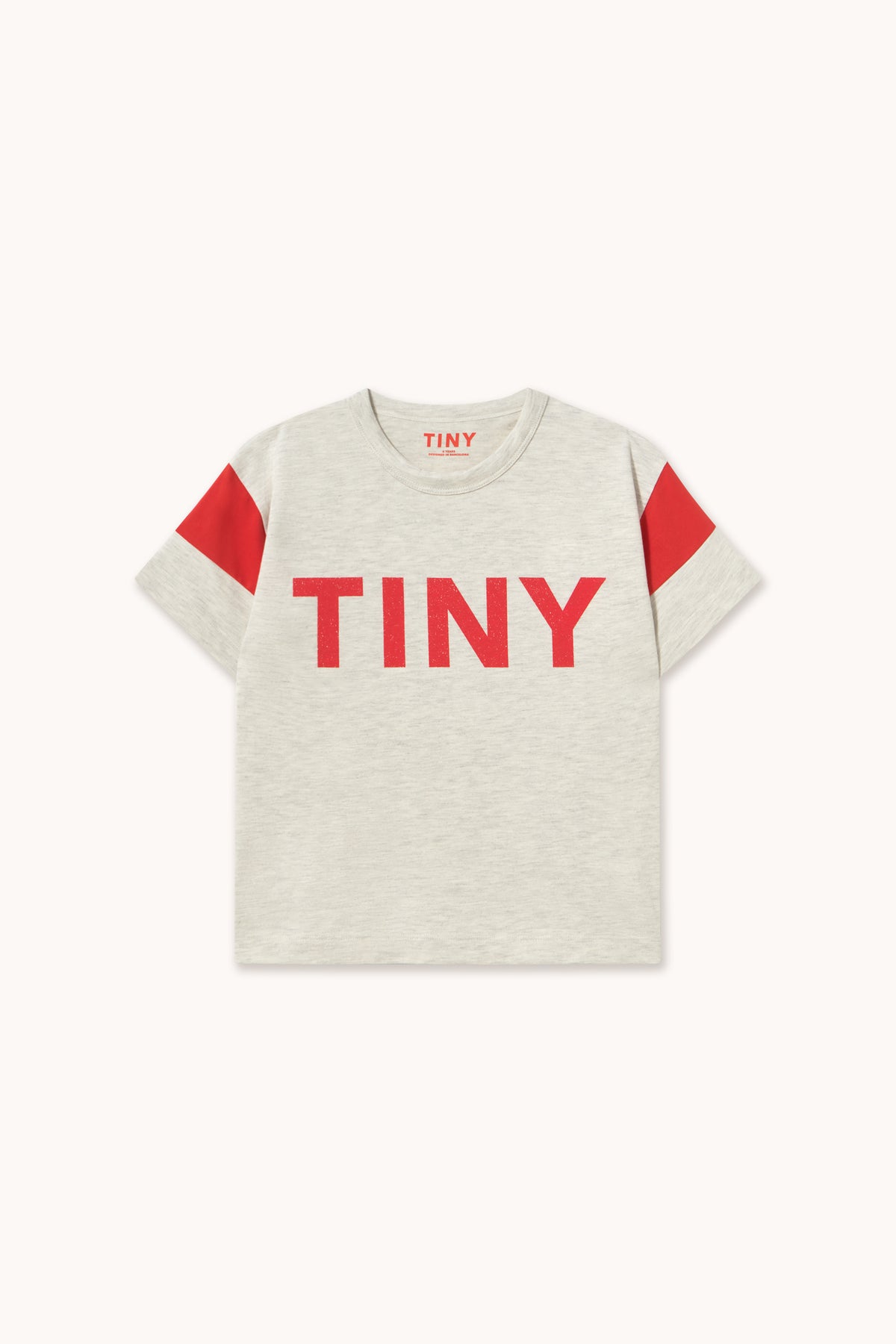 Tiny Cottons TINY LOGO COLOR BLOCK TEE cream heather