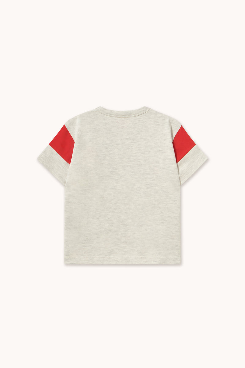 Tiny Cottons TINY LOGO COLOR BLOCK TEE cream heather