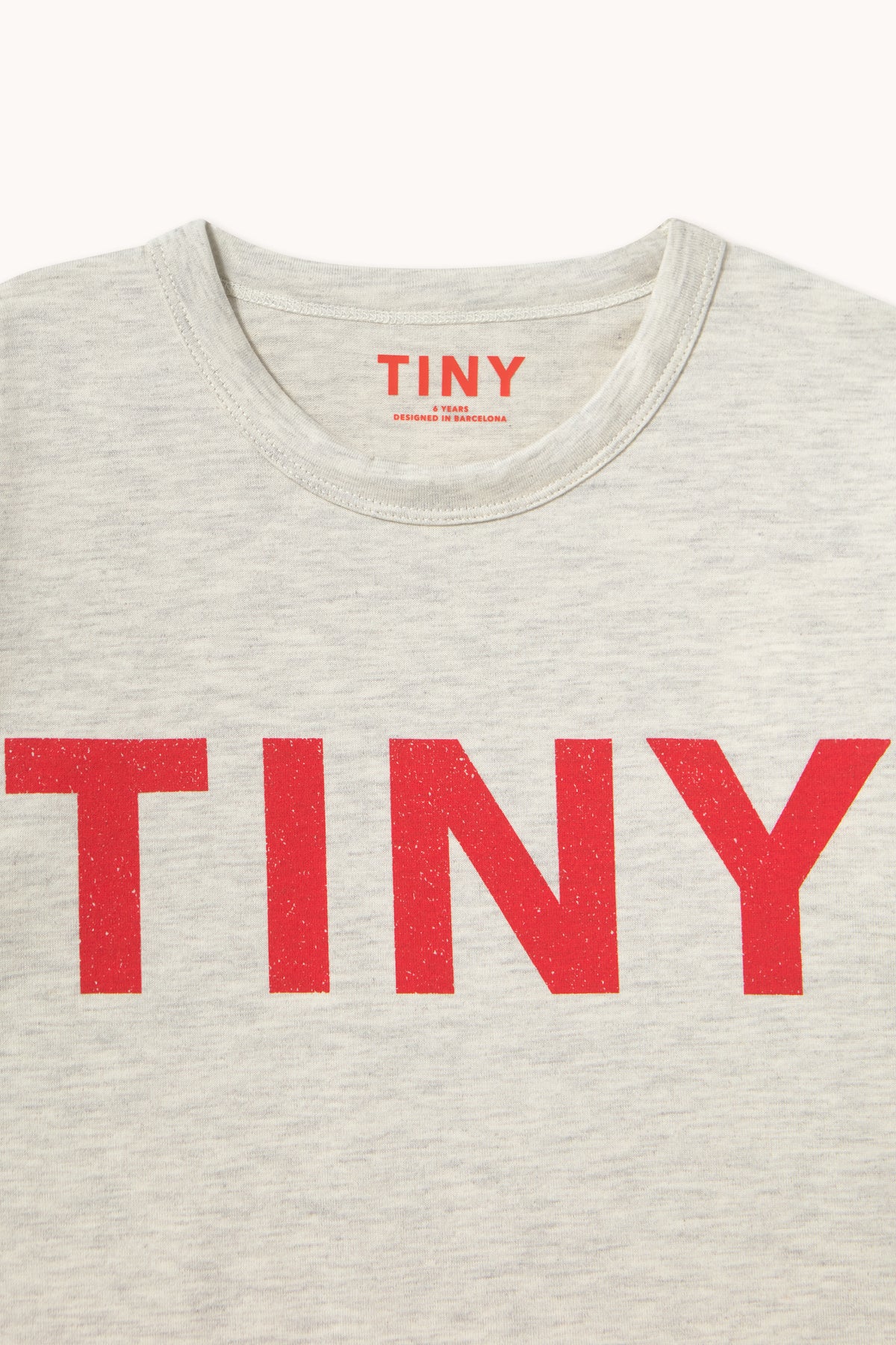 Tiny Cottons TINY LOGO COLOR BLOCK TEE cream heather