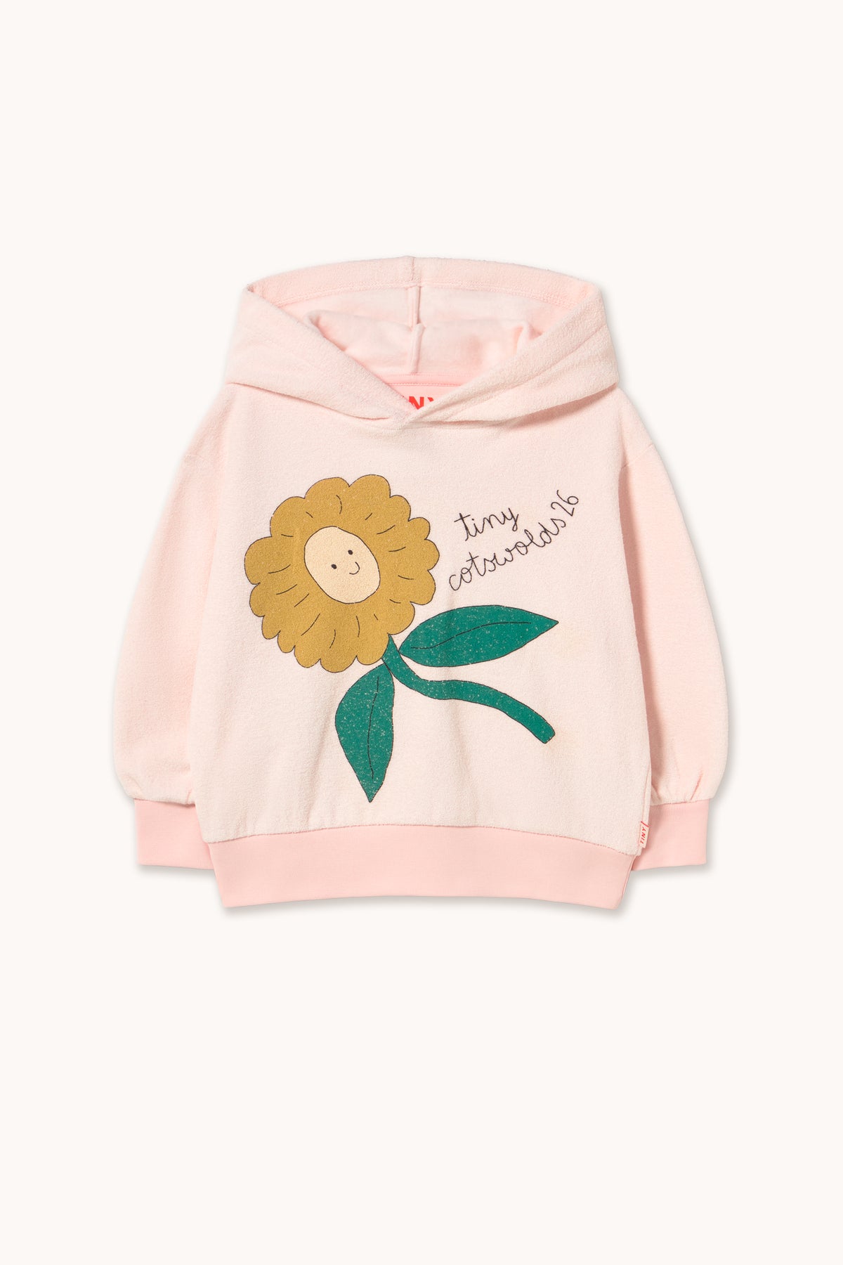 Tiny Cottons TINY DAISY GRAPHIC HOODIE pastel pink