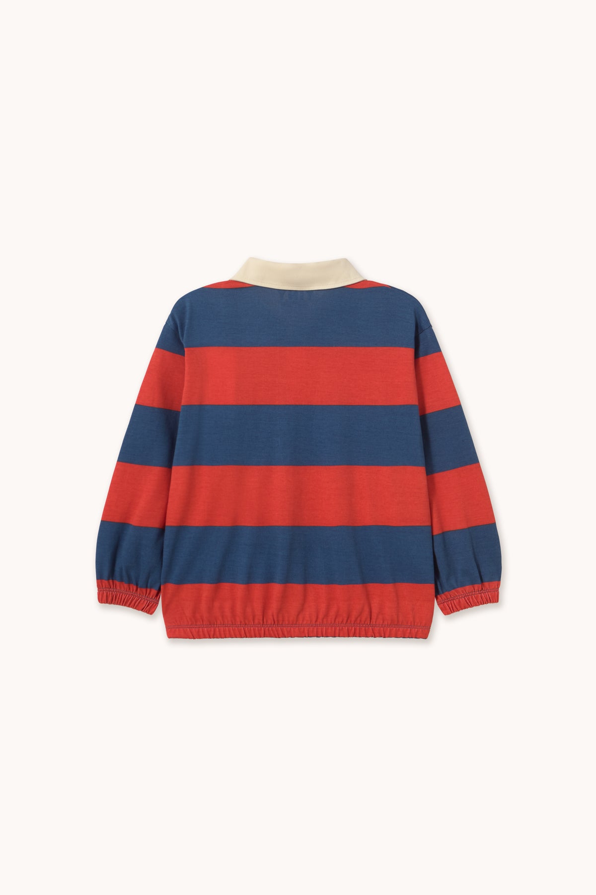 Tiny Cottons DARK RED STRIPES POLO SWEATSHIRT dark red