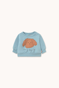 Tiny Cottons CURLY DOG GRAPHIC BABY SWEATSHIRT denim  blue