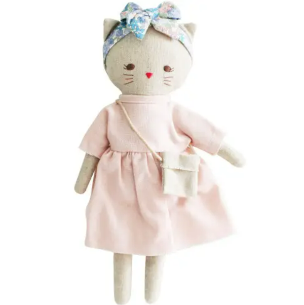 Alimrose Mini Lilly Kitty Pink Linen