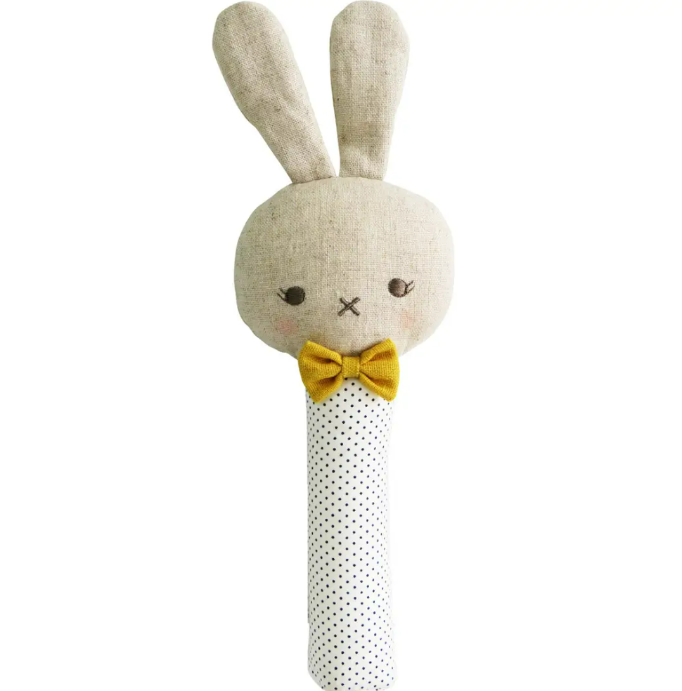 Alimrose Roberto Bunny Squeaker Navy Spot