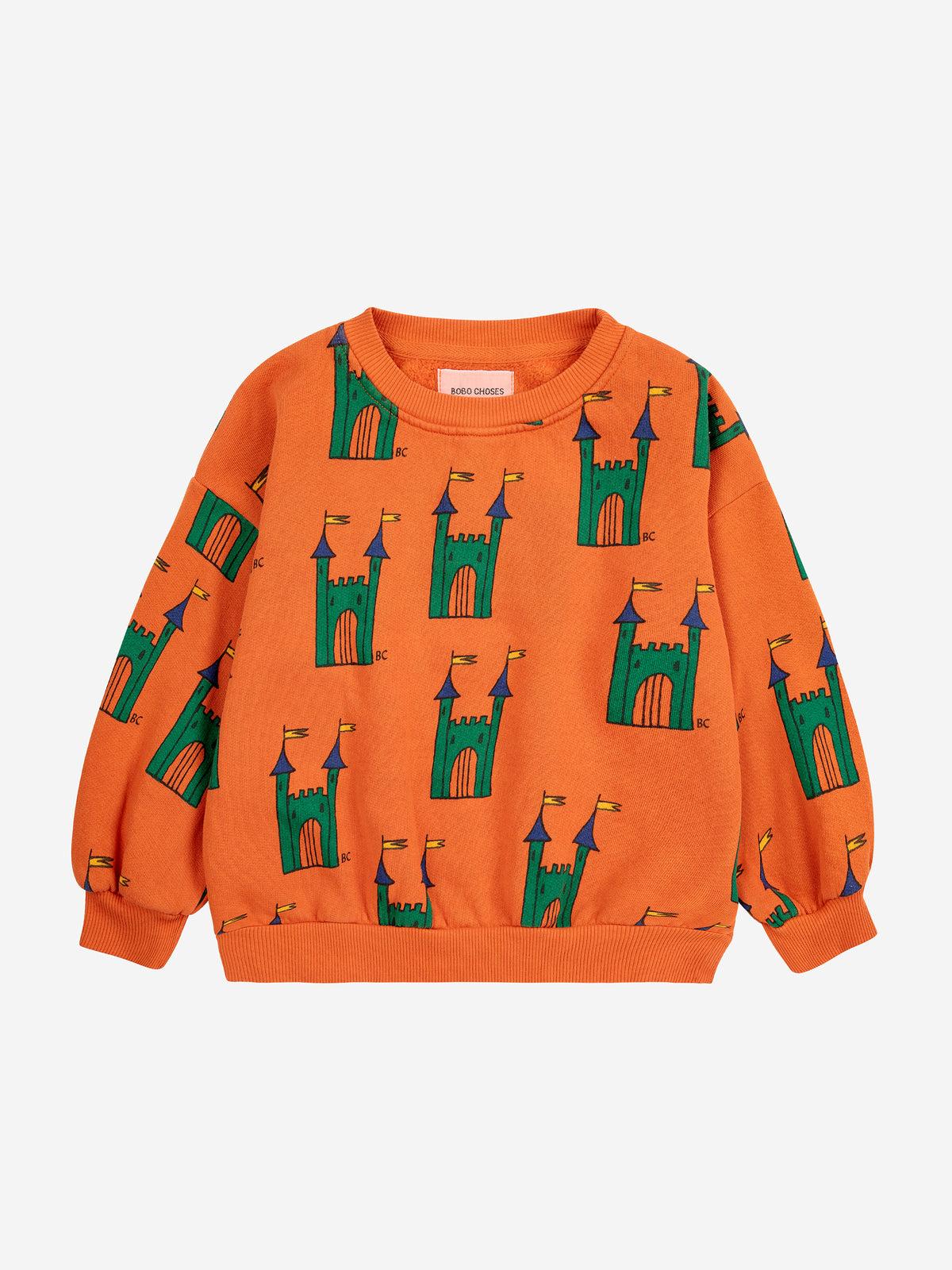 Bobo Choses Faraway Castle all over sweatshirt Orange