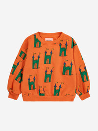Bobo Choses Faraway Castle all over sweatshirt Orange