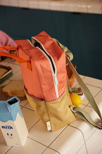 Sticky Lemon Backpack large - coral pink + reed green