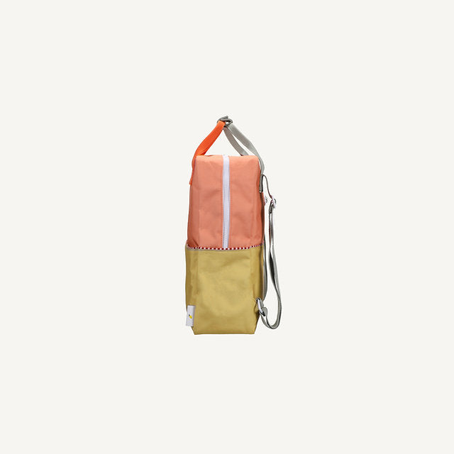 Sticky Lemon Backpack large - coral pink + reed green
