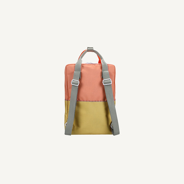 Sticky Lemon Backpack large - coral pink + reed green