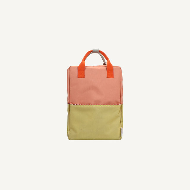 Sticky Lemon Backpack large - coral pink + reed green