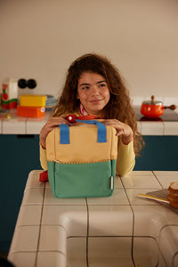 Sticky Lemon Backpack small- sandy yellow + aquatic green