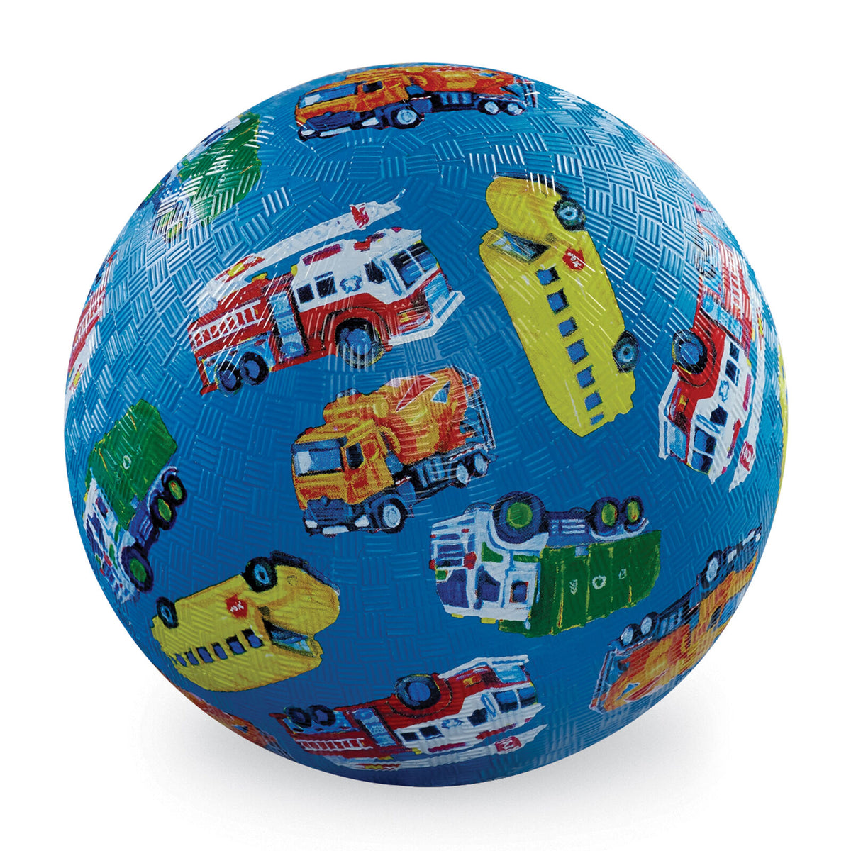 Crocodile Creek 7 Inch Playground Ball - City Vehicles (Blue)