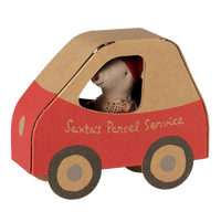 Maileg Christmas Mouse Little Sister in Car Box