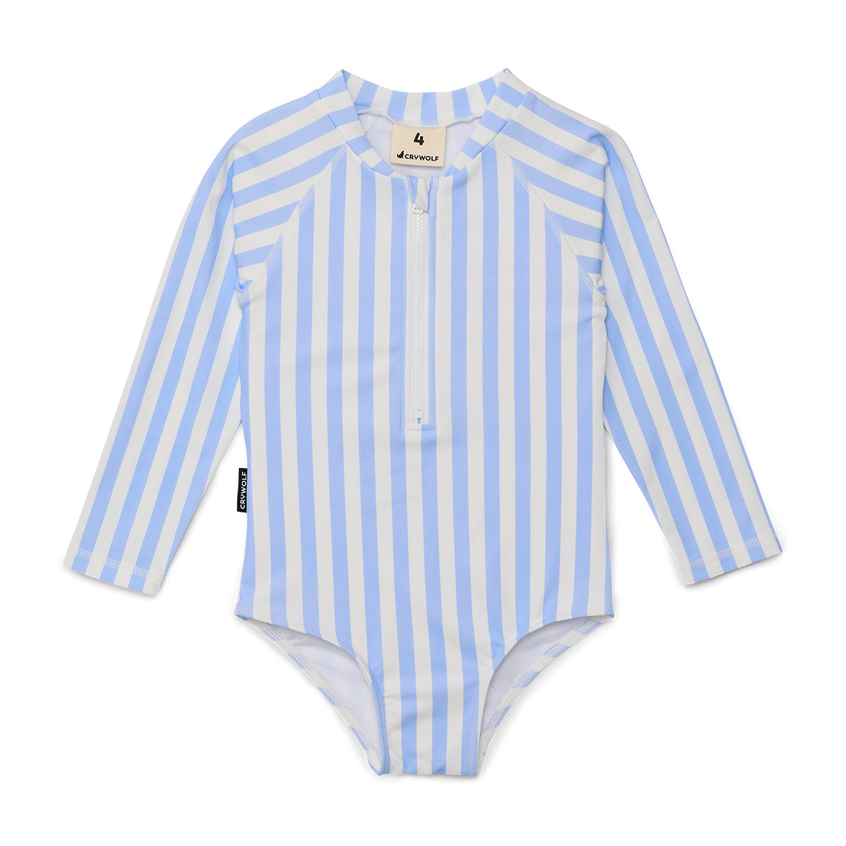 Cry Wolf LONG SLEEVE SWIMSUIT Sky Blue Stripe