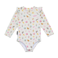 Cry Wolf Baby Long Sleeve Swimsuit Littler Shell