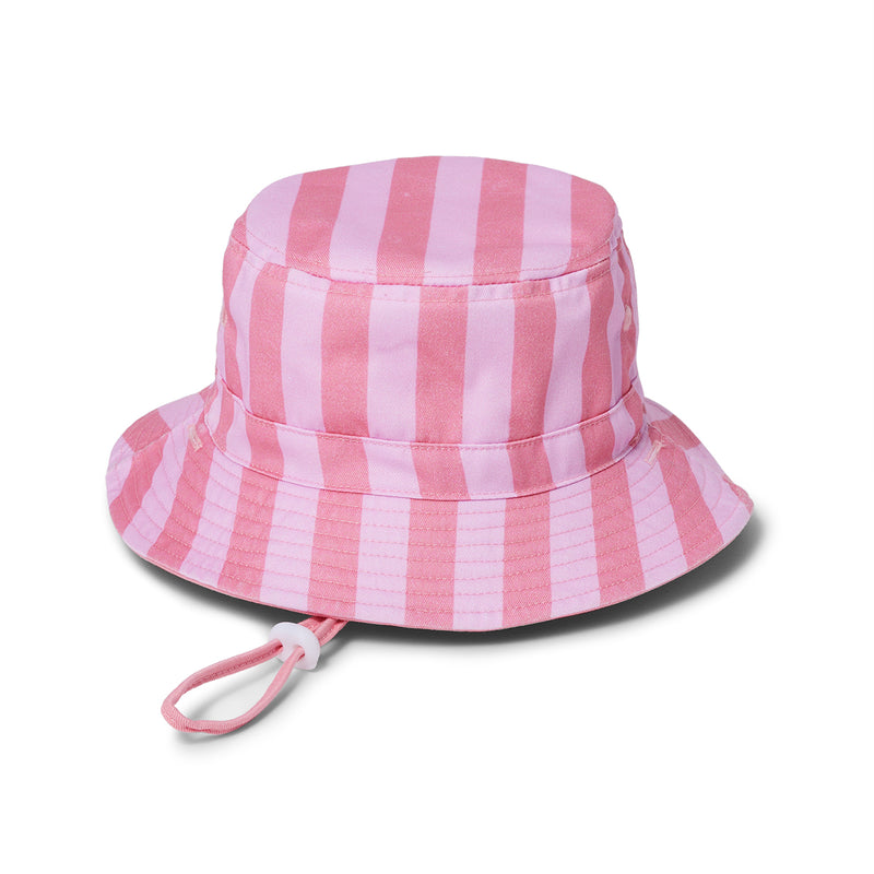 Cry Wolf Reversible Bucket Hat Flamingo Stripe