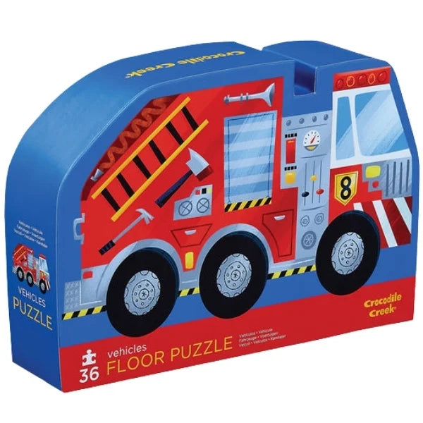 Crocodile Creek Classic Floor Puzzle 36 pc - Vehicles