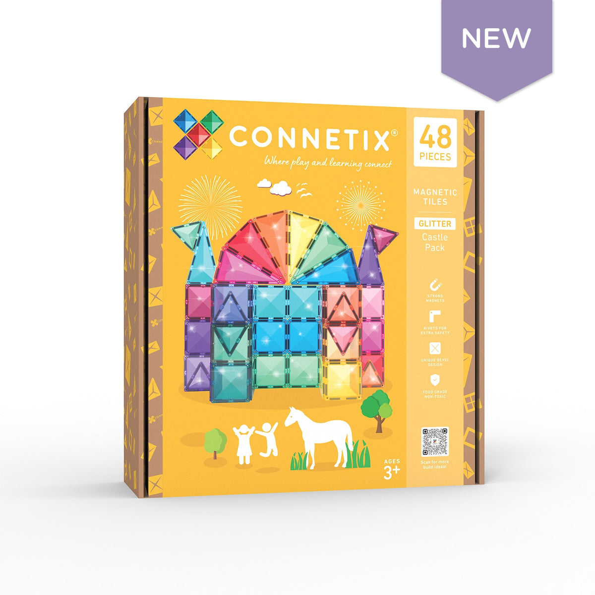 Connetix Glitter Castle Pack 48 pc