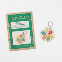 Cotton Twist Make Your Own Flower Cross Stitch Keyring