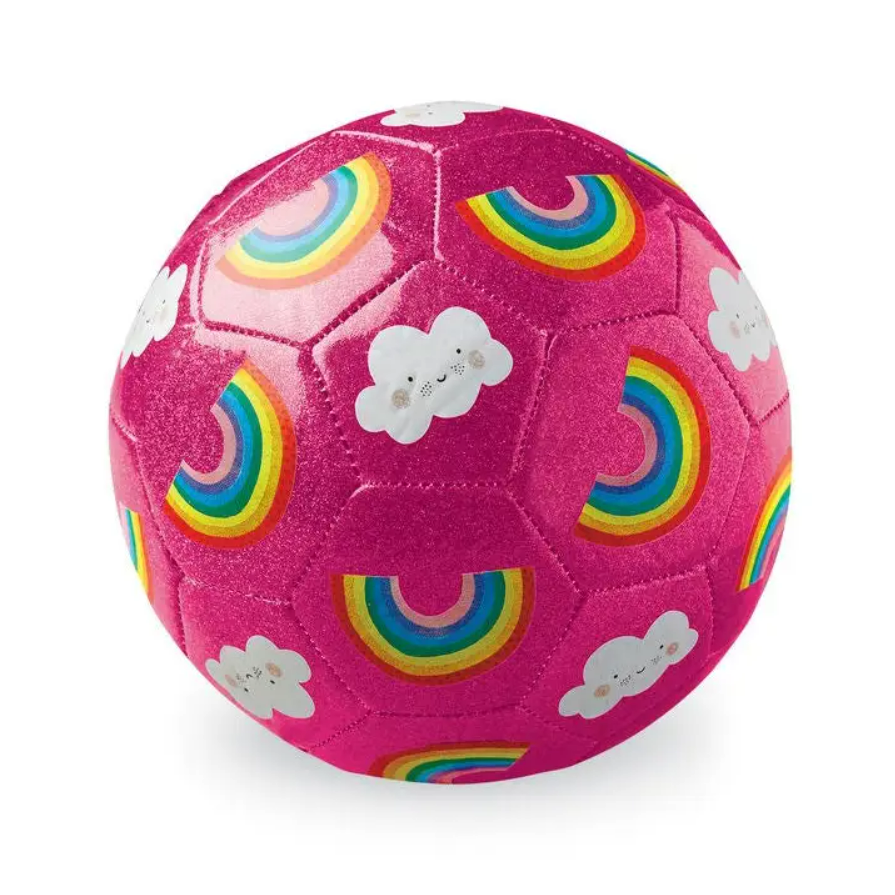 Crocodile Creek Glitter Soccer Ball - Rainbow (Size 3)