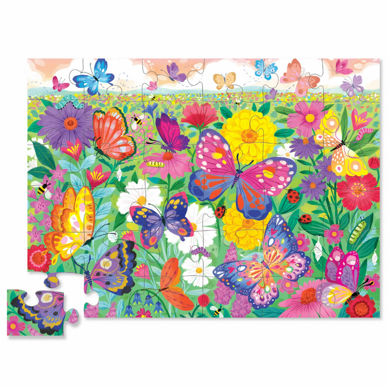 Crocodile Creek Classic Floor Puzzle 36 Pc - Butterfly Garden