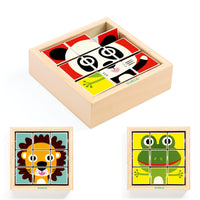 Djeco Touranimo (Safari) 9 Swivel Puzzles Pieces in Frame