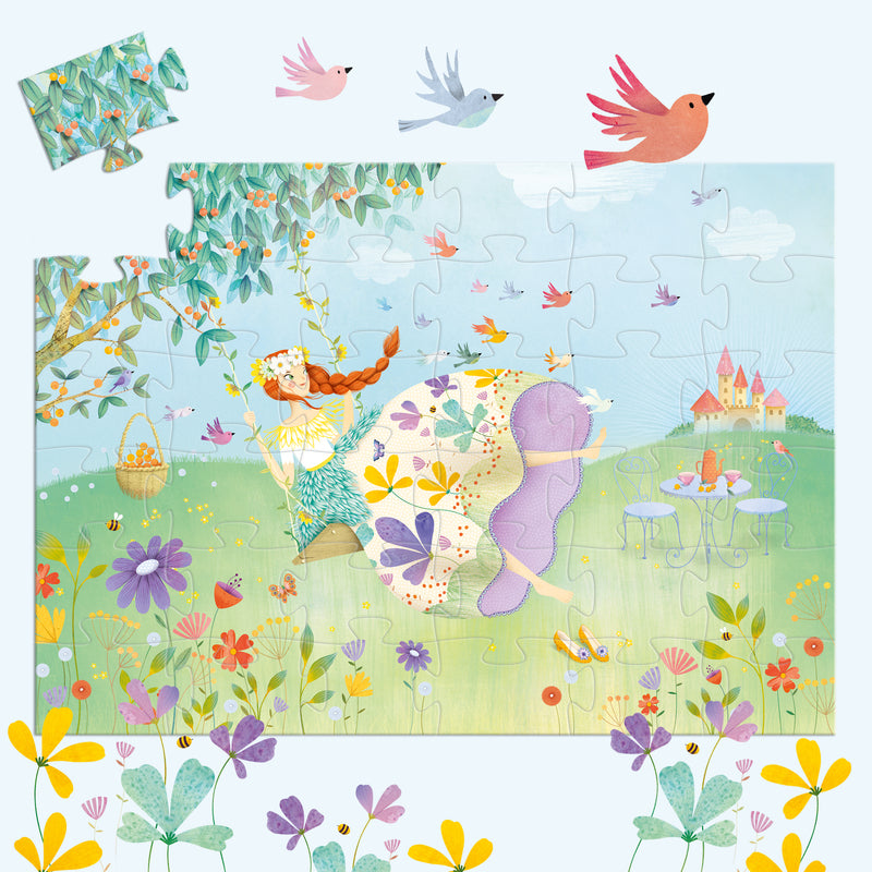 Djeco The Princess Of Spring 36 piece Silhouette Puzzle