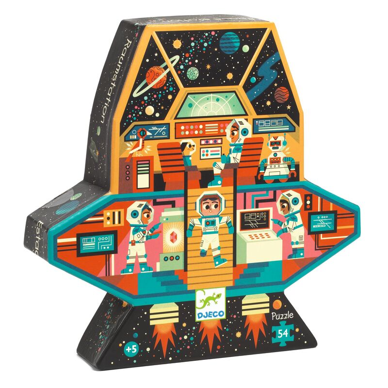 Djeco Space Station 54 piece Silhouette Puzzle