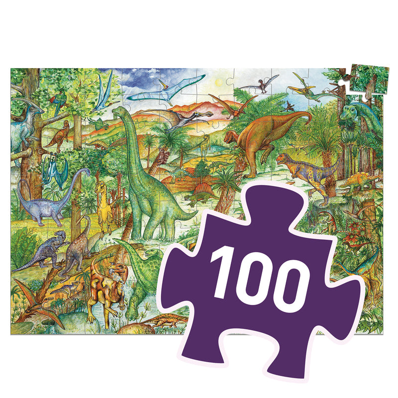 Djeco Dinosaurs 100 piece Observation Puzzle & Booklet
