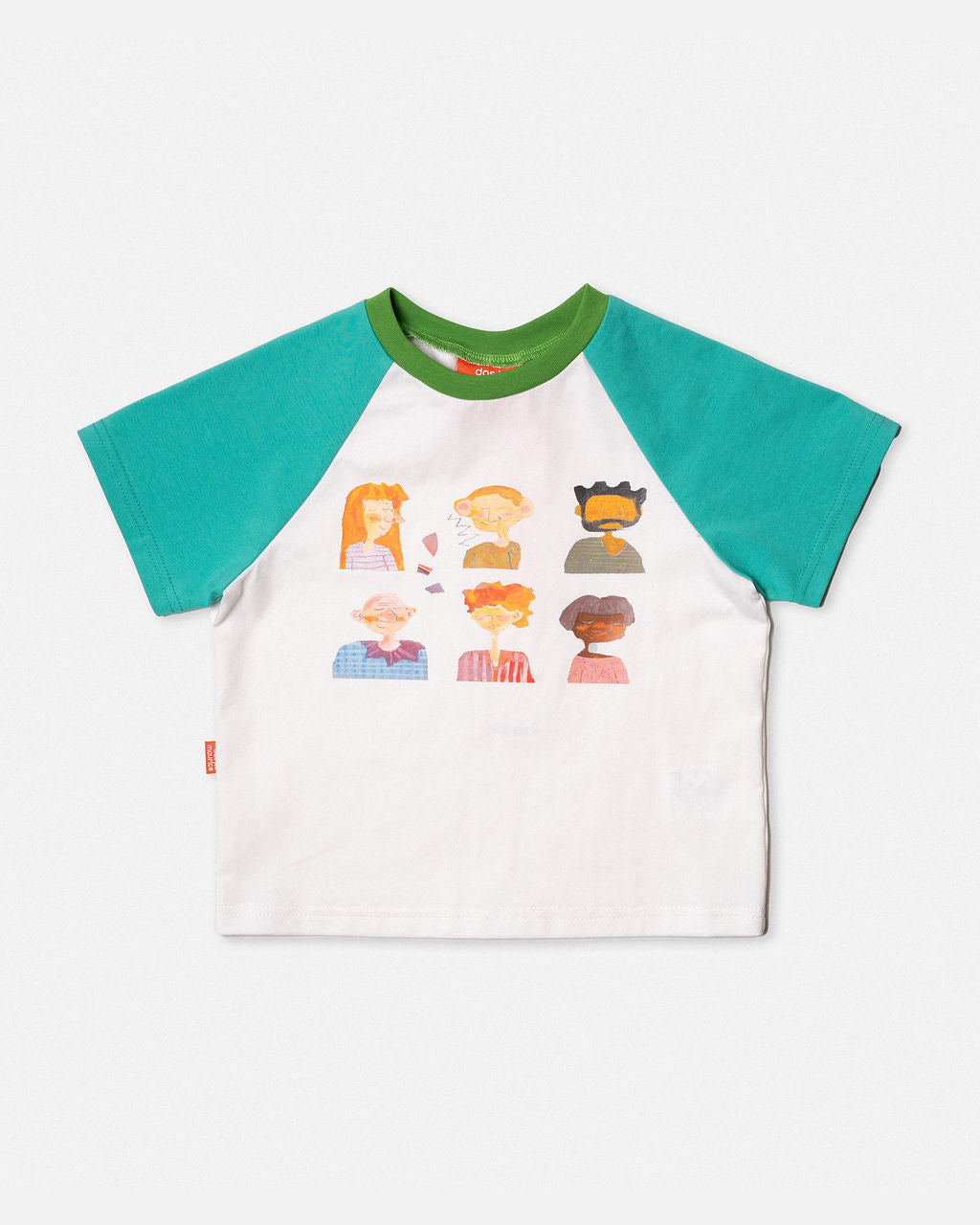 Das Ist Maurice Raglan T-Shirt Aqua & White