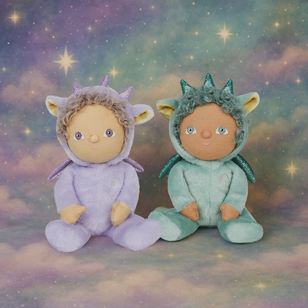 Dinky Dinkum Doll -  Duffy Dragon - Lavender